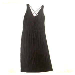 H&M Sheer Ribbed Black Dress